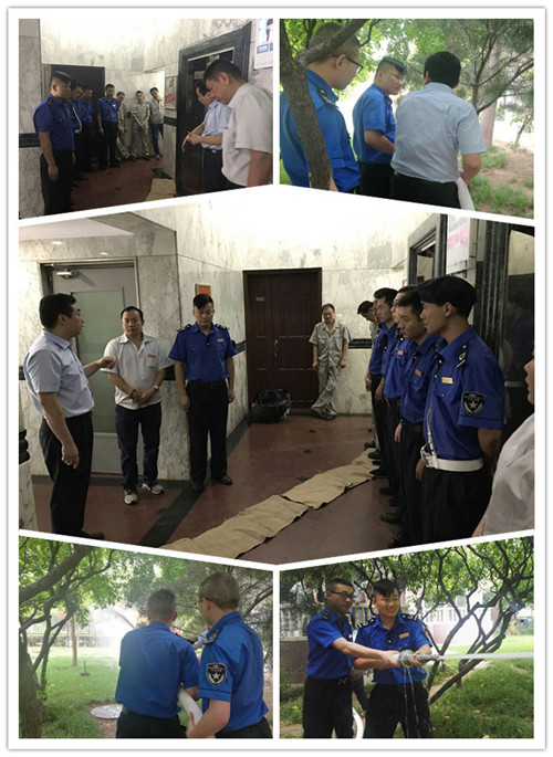 金岛分部楼内消火栓出水演练即上半年公寓消防安全工作圆满收官