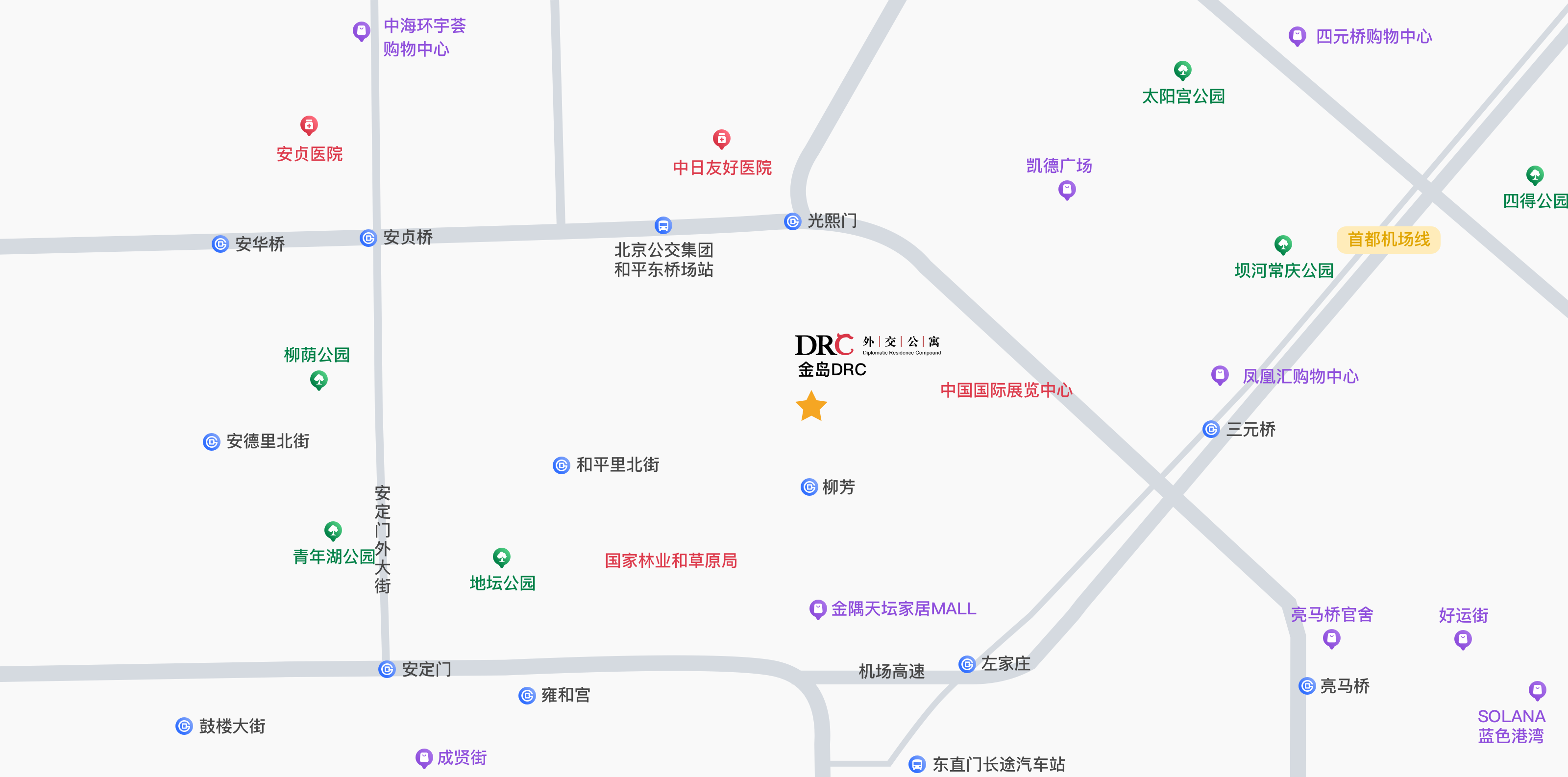 金岛外交公寓周边